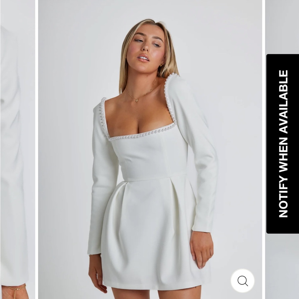 OddMuse white pearl dress